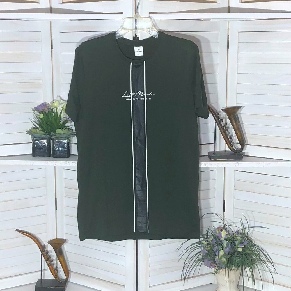 Lost Minds Logo Cotton Shirt Large Hunter Green